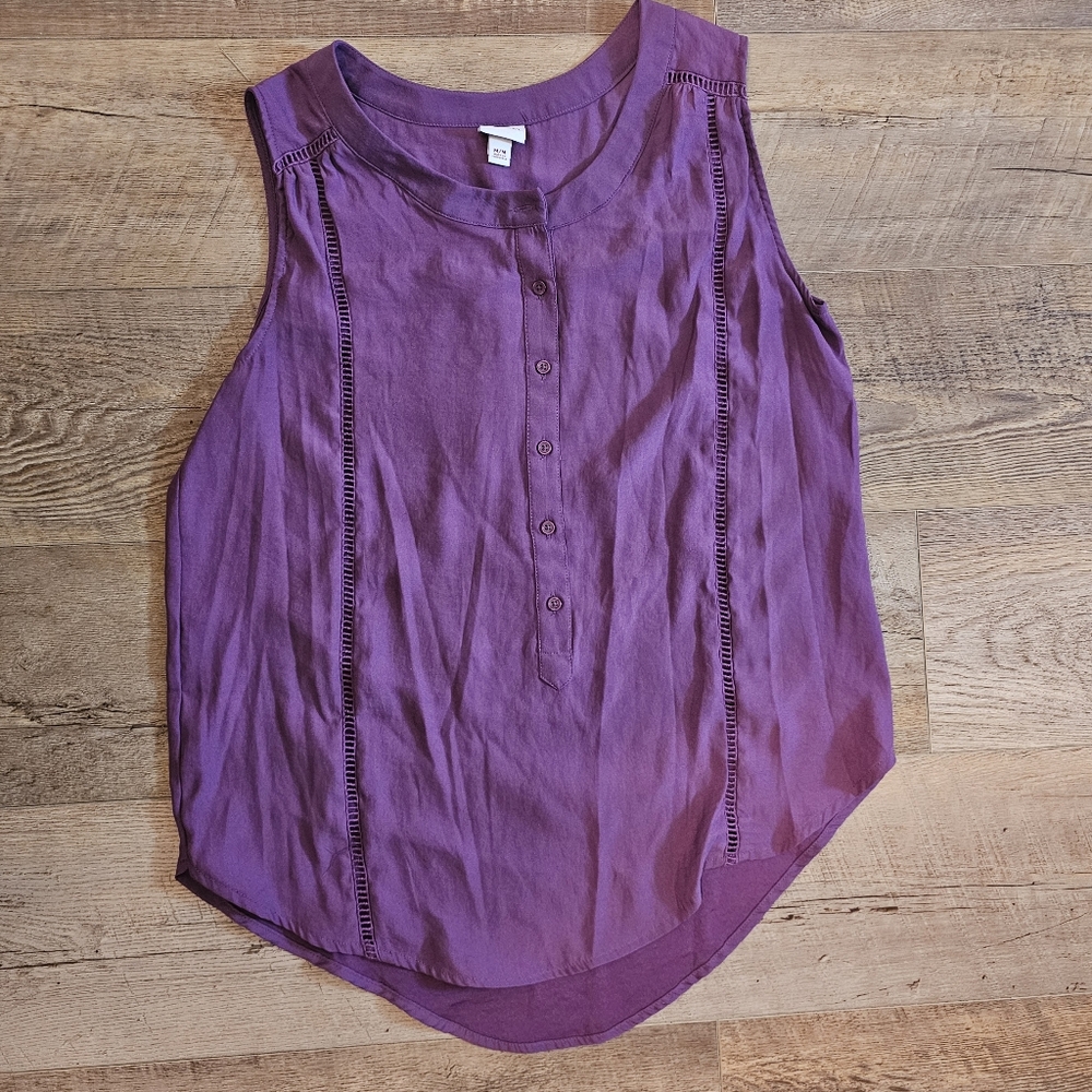 Merona purple sleeveless blouse size M